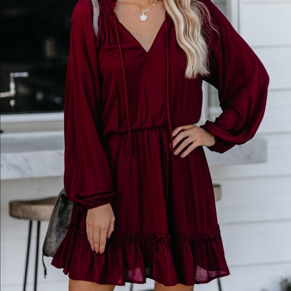 VICI JONAH LONG SLEEVE RUFFLE DRESS - Picture 2 of 6
